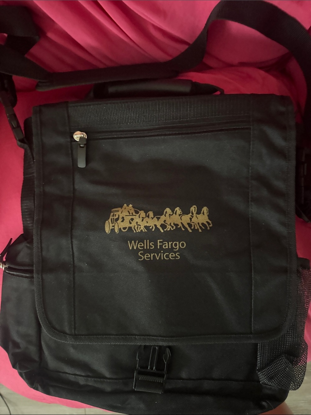 Wells Fargo Services Black Men’s Messenger Bag